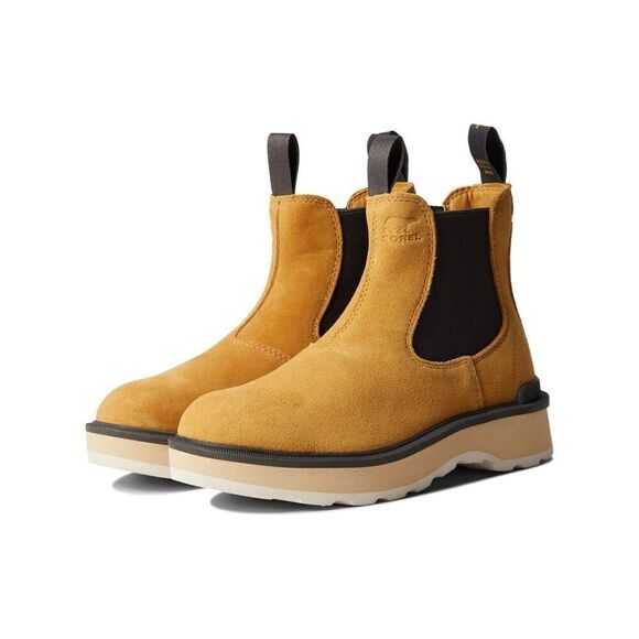 Sorel Hi Line Womens Size 10 Waterproof Chelsea Boots Tan Yellow Black Size 10 - Picture 1 of 4